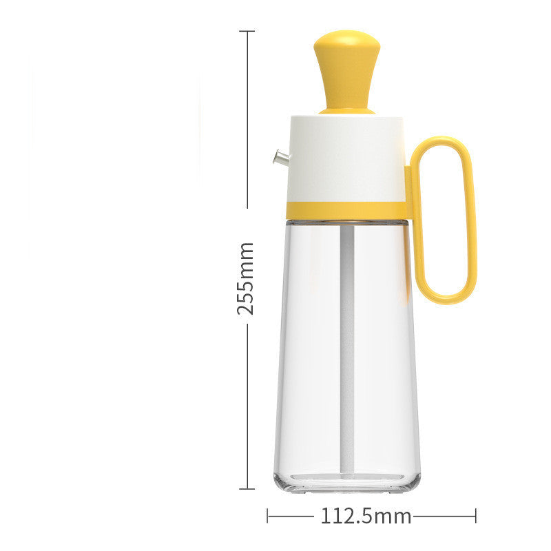 2 In 1 Oil Dispenser With Silicon Brush BBQ Oil Spray Glass Bottle Silicone For Barbecue Kitchen Gadgets