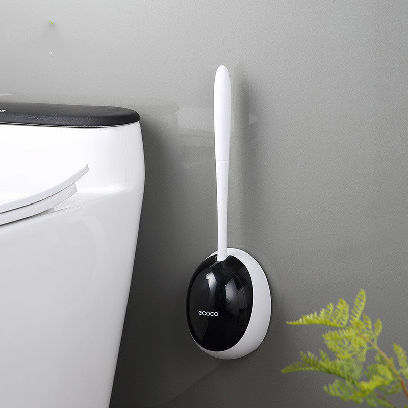 Wall-Mounted Toilet Brush with Silicone Head – Hygienic & Space-Saving