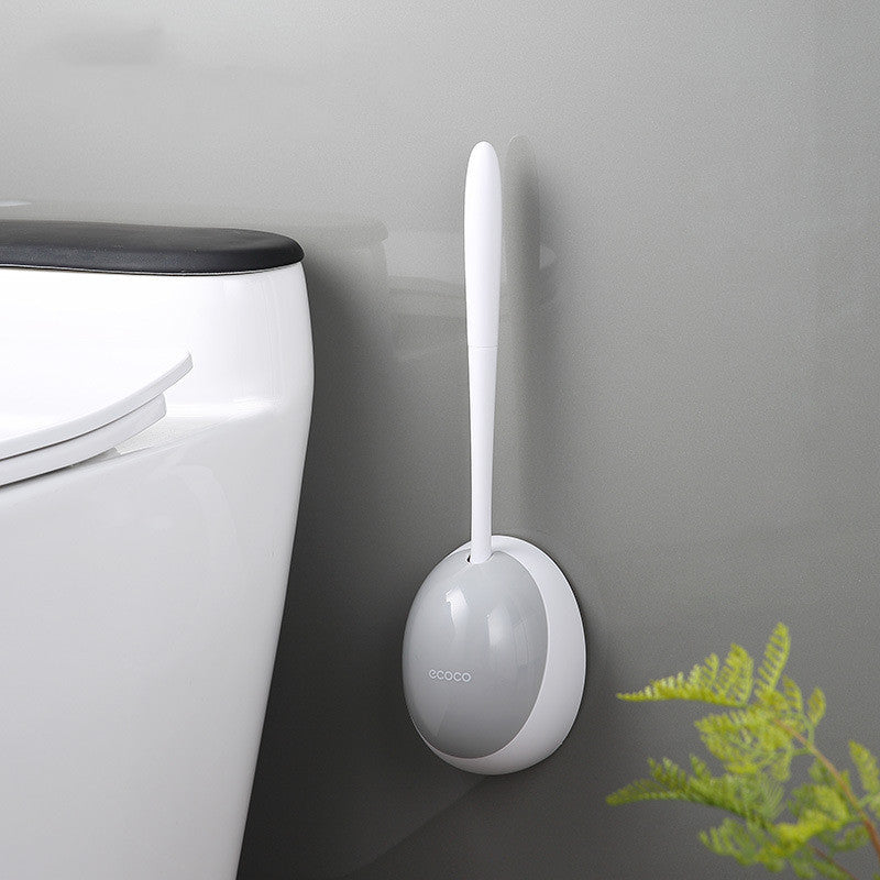 Wall-Mounted Toilet Brush with Silicone Head – Hygienic & Space-Saving