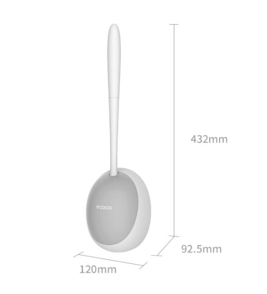 Wall-Mounted Toilet Brush with Silicone Head – Hygienic & Space-Saving