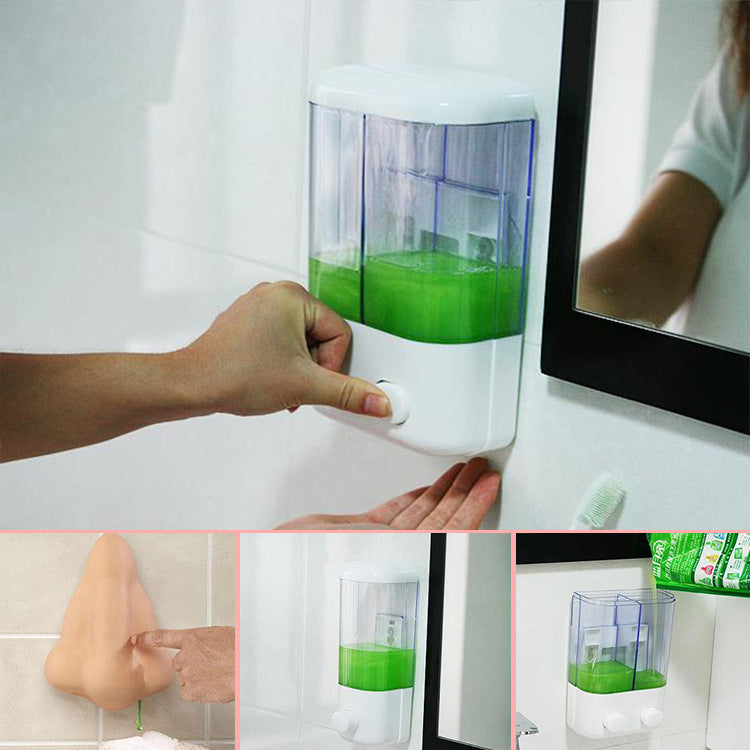 Wall-Mounted Liquid Soap Dispenser – Refillable Bathroom Holder