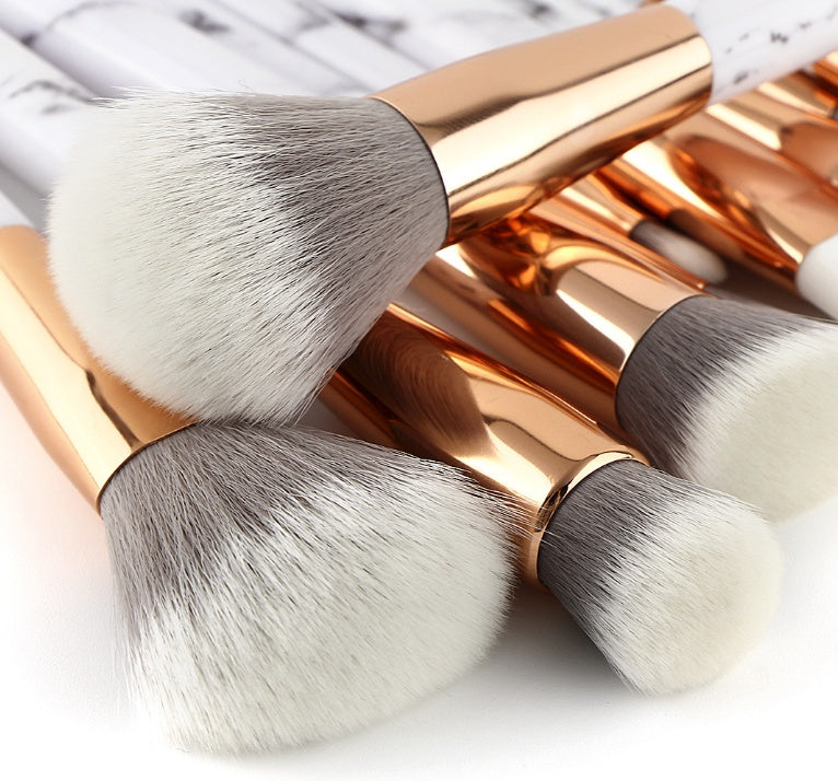11 Sets of Marble Makeup Brush with makeup brush beauty makeup kit