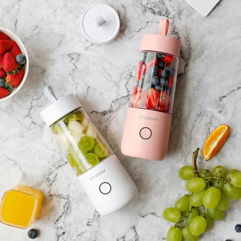 350ml Portable Blender Juicer Electric USB Rechargeable Mixer Smoothie Slushy Cup Kitchen Gadgets