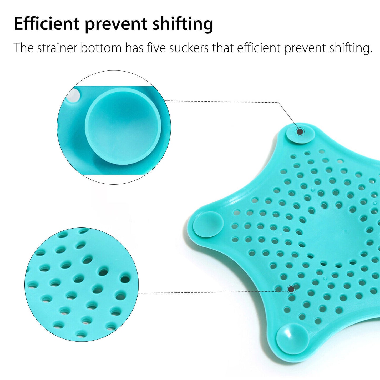 3-Pack Starfish Silicone Hair Catcher – Sink & Drain Filter for Bathroom