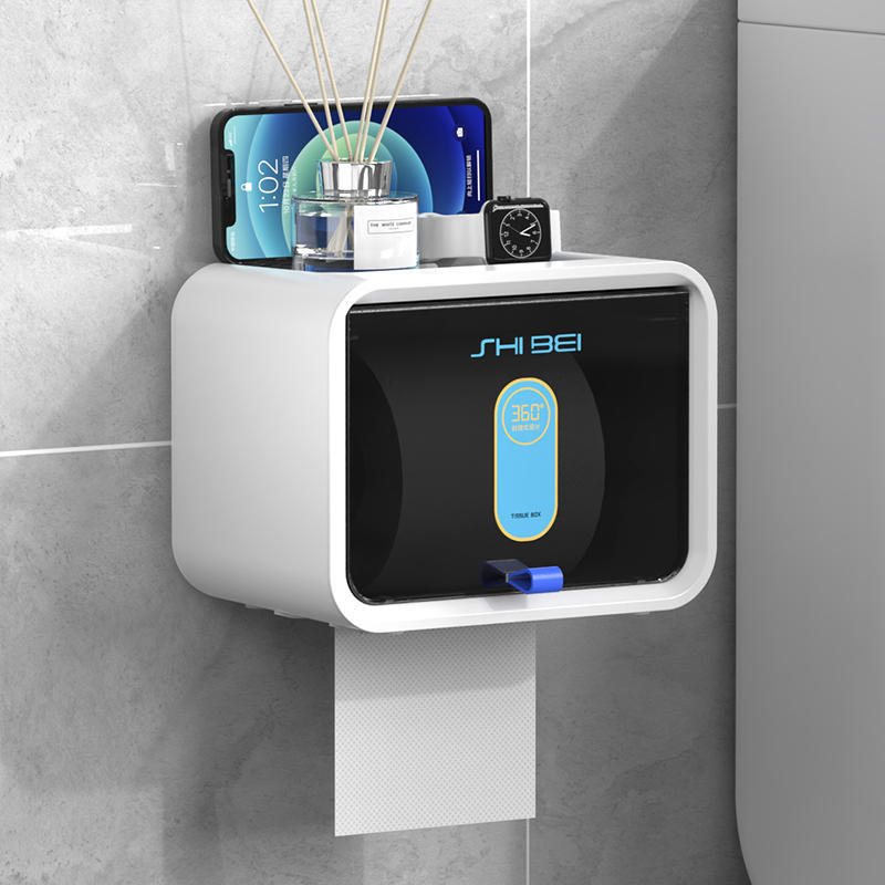 Waterproof Toilet Paper Holder with Storage