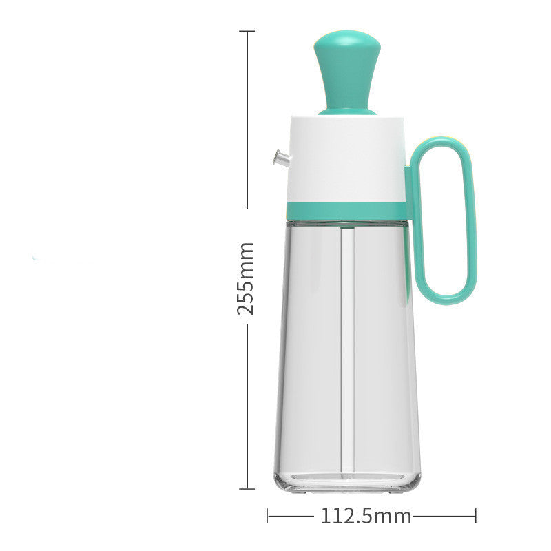 2 In 1 Oil Dispenser With Silicon Brush BBQ Oil Spray Glass Bottle Silicone For Barbecue Kitchen Gadgets