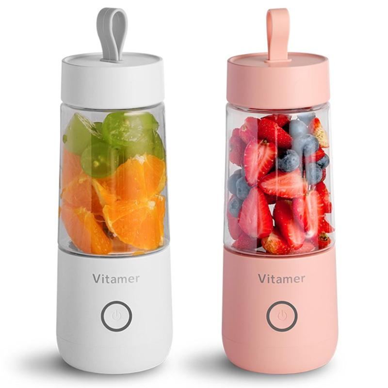 350ml Portable Blender Juicer Electric USB Rechargeable Mixer Smoothie Slushy Cup Kitchen Gadgets