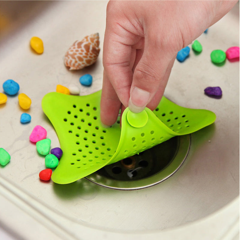 3-Pack Starfish Silicone Hair Catcher – Sink & Drain Filter for Bathroom
