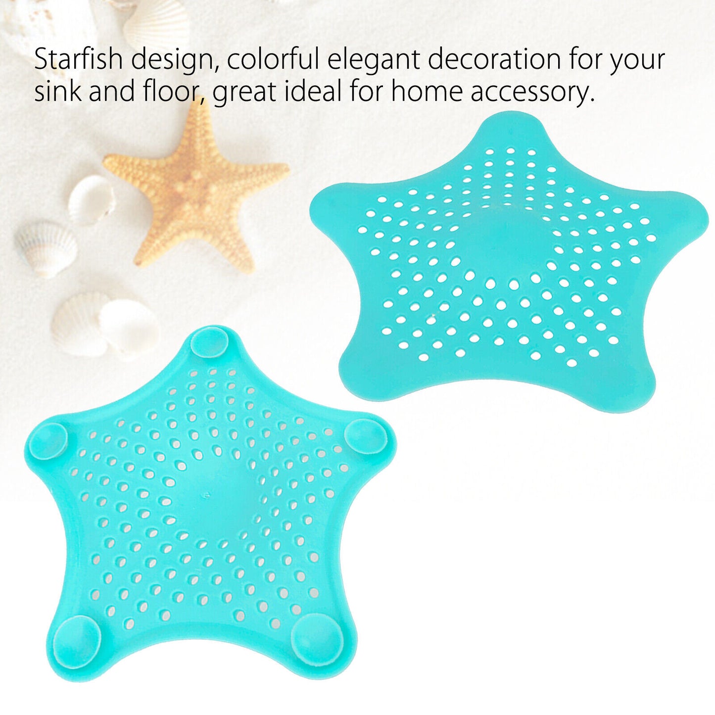 3-Pack Starfish Silicone Hair Catcher – Sink & Drain Filter for Bathroom