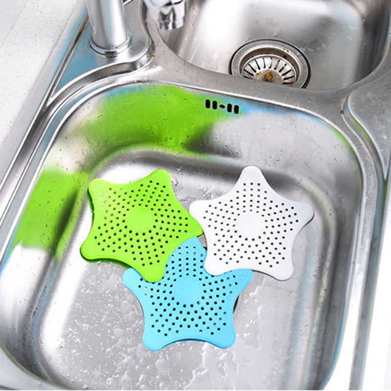 3-Pack Starfish Silicone Hair Catcher – Sink & Drain Filter for Bathroom