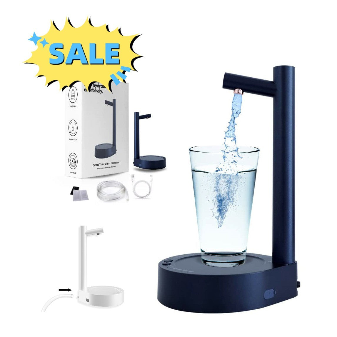 Automatic Electric Water Bottle Pump Dispenser USB Rechargeable