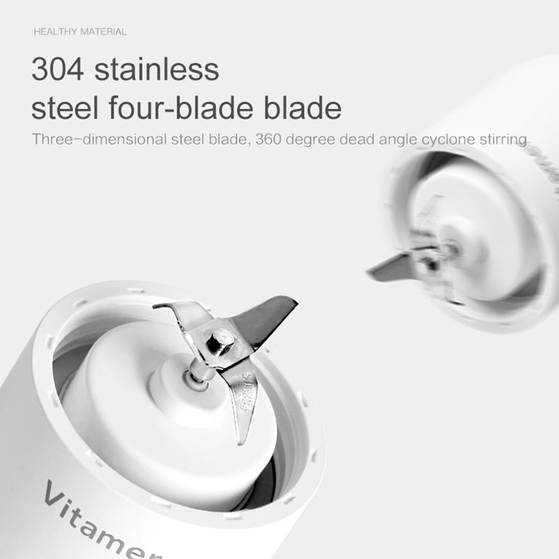 350ml Portable Blender Juicer Electric USB Rechargeable Mixer Smoothie Slushy Cup Kitchen Gadgets