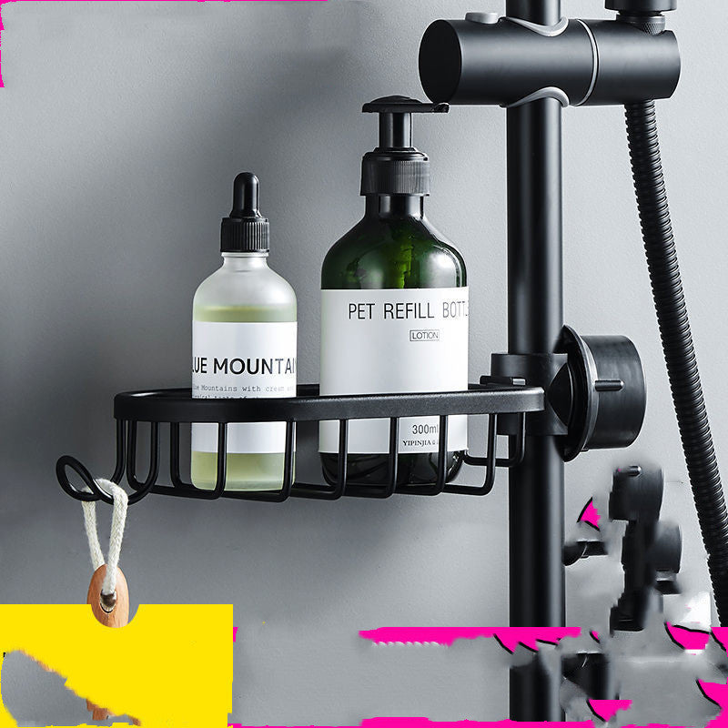 Aluminum Wall-Mounted Shower Storage Rack – Rustproof & Punch-Free