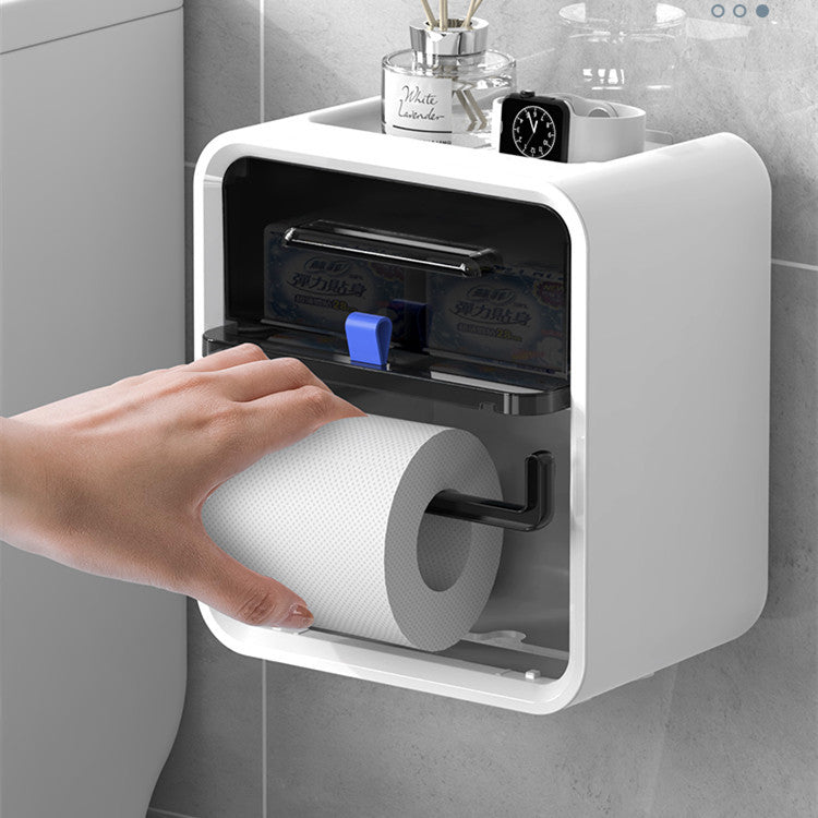 Waterproof Toilet Paper Holder with Storage