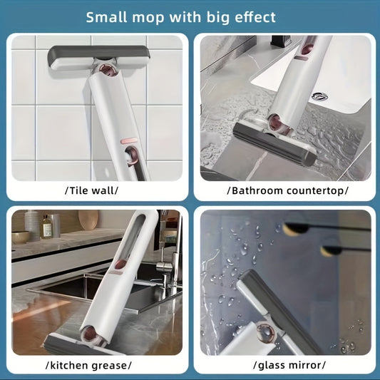 New Portable Self-NSqueeze Mini Mop, Lazy Hand Wash-Free Strong Absorbent Mop Home Cleaning Tools