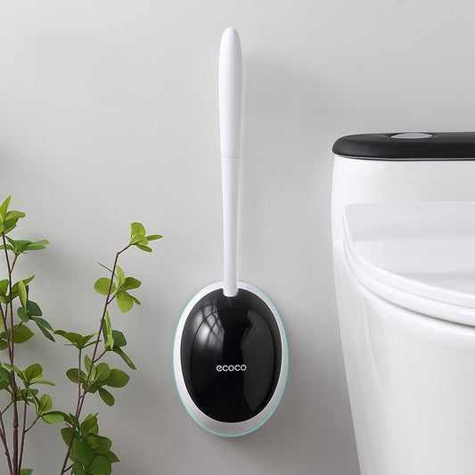 Wall-Mounted Toilet Brush with Silicone Head – Hygienic & Space-Saving