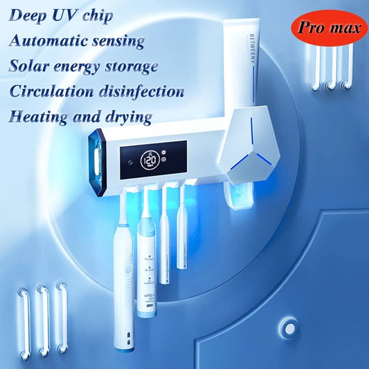 UV Toothbrush Disinfection & Toothpaste Dispenser Set
