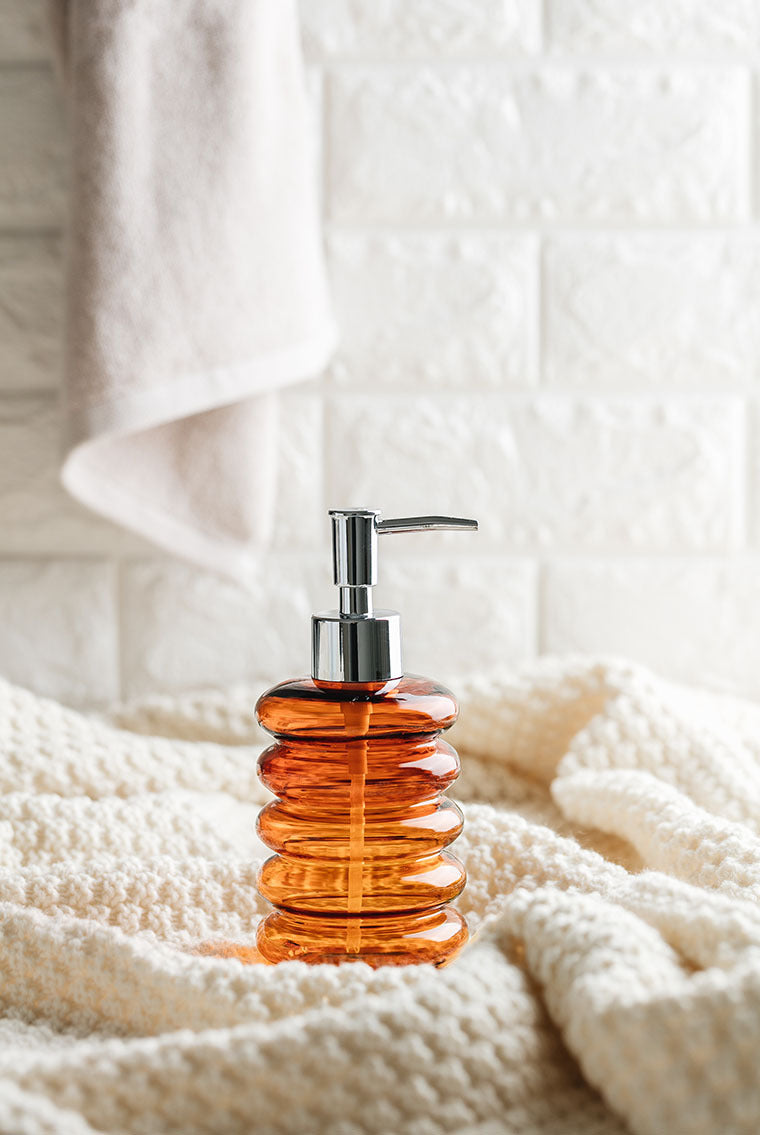 Glass Soap & Lotion Dispenser – Bathroom Countertop Bottle with Pump