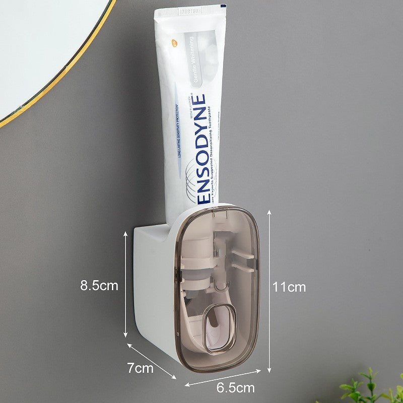 No-Drill Wall Mounted Toothpaste Dispenser