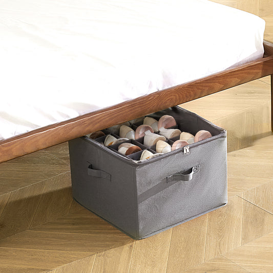 Vevor Sturdy Under Bed Shoe Storage Organizer, Adjustable Dividers Fit  Organization With Clear Cover, Shoe Rack & Basket USA Only – Fast 3–7 Days Delivery!"